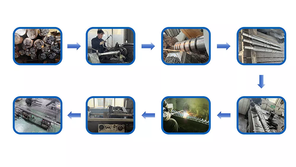 Gradual Injection Molding Screw